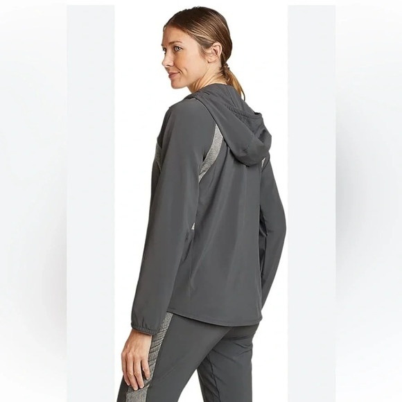 NEW Eddie Bauer Women's Lightweight Hoodie Pullover Jacket 1/2-Zip Gray Large T1 - Picture 11 of 11